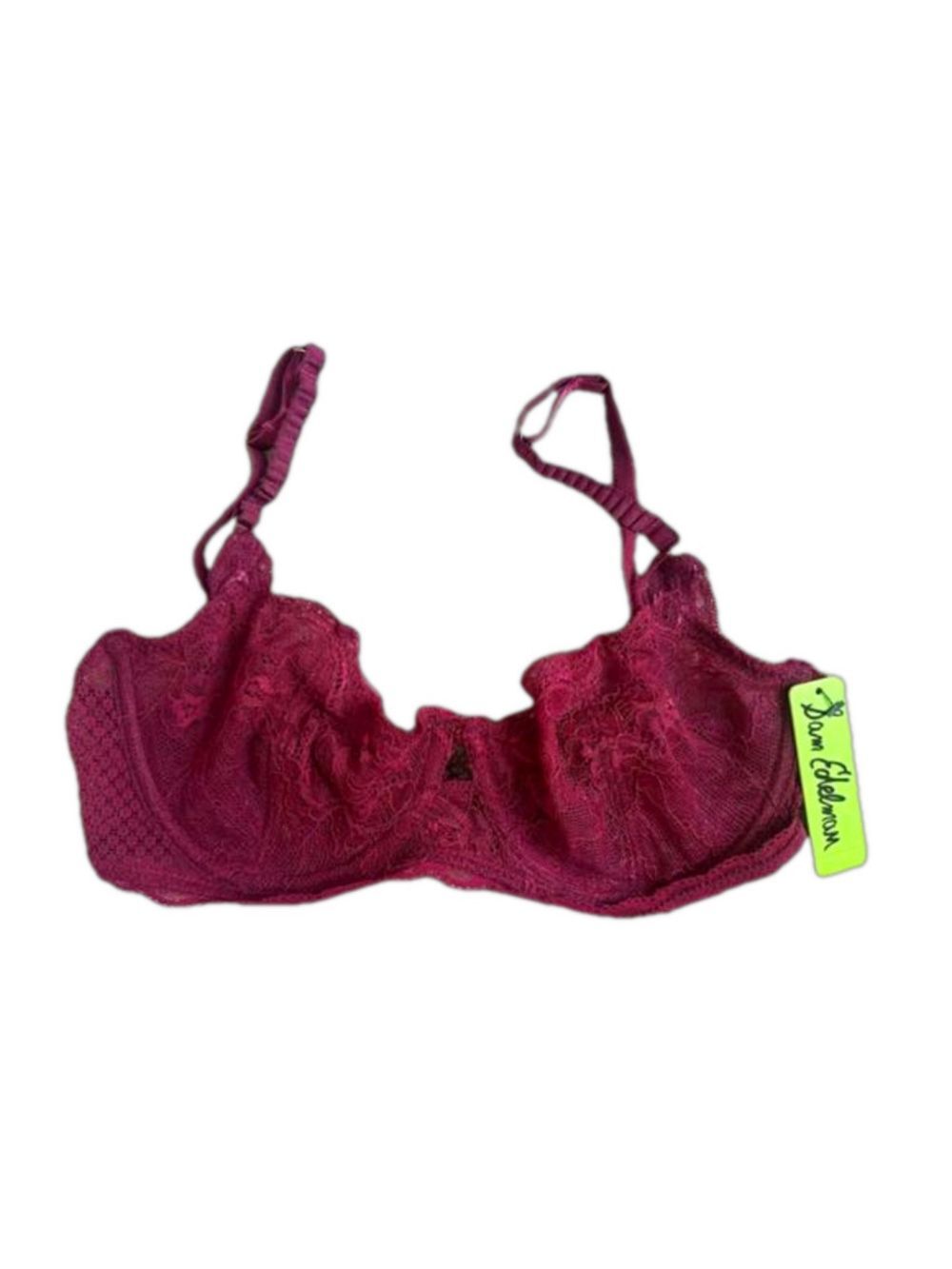 Sam Edelman Burgundy Sheer Lace Bra 34C